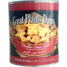 Lata de salsa de queso